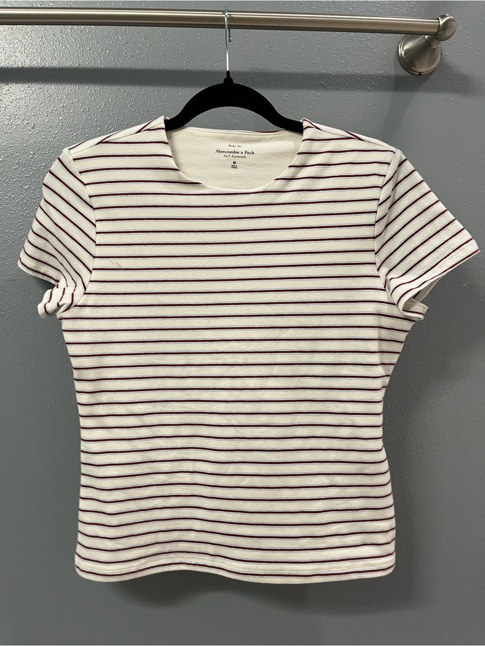 A & F striped double lined baby tee